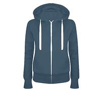 Blouson Femme Chic et Élégant Manches Longues Veste Outwear avec Poches Veste à Capuche Couleur Unie Sweatshirt Oversize Manteau Rétro Beau de Grande Taille Pas Cher