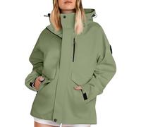 Blouson Femme Grande Taille de Saison Poncho Pluie Imperméable Velo Hiver Anti-pluie Doublé Coupe Manteau Imperméable Randonnée Vestes de Randonnée Femme L