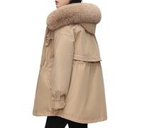 Blouson Femme Hiver Manteau Grande Taille Women S Solid Long Down Winter Soft Thickened Warm Removable One Dress Three Ways To Wear Veste Hiver Femme Chaude Veste Chic Khaki M