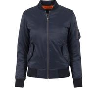 Blouson Femme - URBAN CLASSICS - BASIC BOMBER - Bleu - Poches latérales - 100% Nylon XS