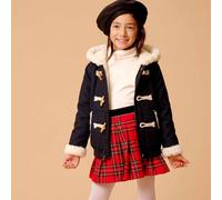 Blouson Fille Noir À Capuche Doublé Imitation Mouton Jude Noir Beige 11/12A
