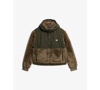 Superdry Blouson Full Zip Supersoft Hybrid Femme Beige Taille S