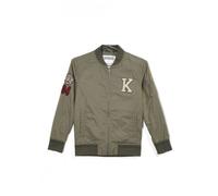 Blouson Garçon - Kaporal - Roov - Kaki - Multi patch - Col teddy - 2 poches latérales 12 ans