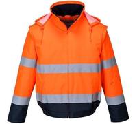Blouson Haute Visibilité 2 en 1 doublé polaire C464 Orange/Marine - Portwest M