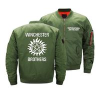 Blouson Homme Baseball Zippée Super.natur-al, Veste Homme Mi Saison avec Col Montant, Bomber Jacket Homme pour Outdoor Décontracté, travel(Green,L)