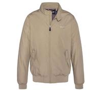 Blouson homme beige uni à coupe droite un col boutonné et fermeture zippée L