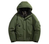 Blouson Homme Hiver Doudoune Longue Homme Veste Chauffante Hiver Chaud Blouson Mi Saison De Travail Jacket Duvet Plume Parka Polaire Capuche Manteaux D'hiver Matelassée a Vêtements Randonnée,XL