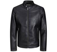 Blouson Homme - JACK & JONES - Rocker - Noir - Grande Taille - Style Motard XXXXXL