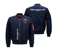 Blouson Homme Lam -bo.RGhi. ni, Veste Chaude Cargo avec Col Montant, Manteau Hiver pour Outdoor Décontracté, Saison(Navy Blue,XL)