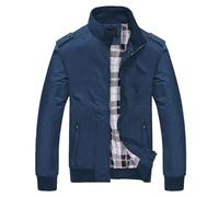 Blouson Homme Léger Vestes demi-saison Automne Ete Blousons de travail d'extérieur Manteaus en matelassée cuir couleur unie poches Transition militaire cargo softshell col montant zippées