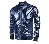 Blouson Homme Léger Vestes demi-saison de Printemps Blousons travail d'extérieur Manteaus en softshell jean grande taille zippée Manteau d'hiver décontracté avec col montant style universitaire