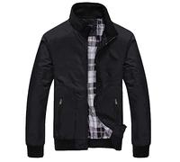 Blouson Homme Mi Saison Décontractée Noir Jacket Parka Zippé Chic Bombers Coupe Vent Chaude Grande Taille Veste Legere Printemps Automne Bomber Manteau