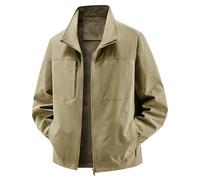 Blouson Homme Mi Saison Léger Bomber Casual Zippé Col Montant Veste Aviateur Homme Zippé Léger et Extensible en Nylon Élasthanne Anti-Déchirure Coupe-Vent pour Voyages et Sorties Quotidiennes