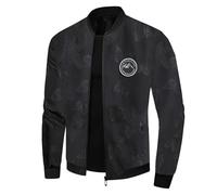 Blouson Homme Printemps Été - Veste D'Extérieur Décontractée Légère Confortable Ample Style Aviateur Streetwear Moderne À La Mode pour Un Usage Quotidien (Black XL)