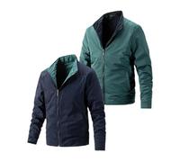 Blouson Homme, Veste décontractée pour Homme avec col Montant et Double Fermeture éclair idéale pour l'hiver Alliant Style Professionnel et Confort Absolu