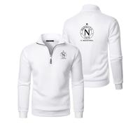 Blouson Homme Veste SS.C Na.poli, en Coton Coupe-Vent Classique Manteau, Veste de course décontractée pour le travail, Militaire(White,L)