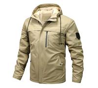 Blouson léger pour homme Vestes demi-saison Automne Ete Blousons d'aviateur course Manteaus en softshell coton grande taille zippée décontractée tendance avec poches fermeture clair