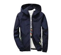 Blouson léger pour homme Vestes demi-saison de Printemps Blousons d'aviateur course Manteaus en softshell jean couleur unie poches Manteau d'hiver décontracté sport running