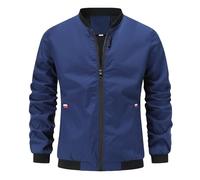 Blouson léger pour homme Vestes demi-saison d'été Blousons d'aviateur course Manteaus en doudoune coton col montant poches Transition militaire cargo baseball respirante imperméable