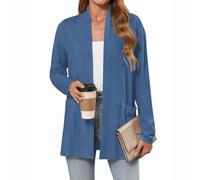 Blouson Matelassé Femme pour Ete Noir Polaire Veste Cardigan pour Gilet Grosse Maille Longue T-Shirts Pull Grande Taille Sweet Veste Femme Mi Saison Grande Taille Bleu Royal XL