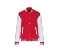 Blouson molleton enfant Kariban - Rouge/Blanc - 12/14 ans - Confortable et polyvalent 12-14 ans