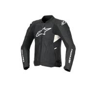 Alpinestars Dusk Airflow, veste en cuir perforé 50 Noir/Blanc Noir/Blanc