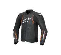 Alpinestars Dusk Airflow Blouson en cuir de moto perforé, noir-rouge, taille 46 pour homme