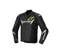 Alpinestars Blouson de moto Faster V3 Airflow – cuir/textile perforé – noir/jaune Taille 50