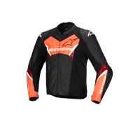 Alpinestars Faster V3 Blouson de moto en cuir, noir-rouge, taille 58 pour homme