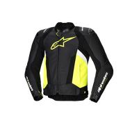 Alpinestars Blouson en cuir de moto Missile V3 Airflow – Perforé Noir-Blanc-Jaune Taille 56 Homme