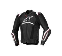 Alpinestars Missile Ignition V3 Blouson en cuir de moto perforé, noir-blanc, taille 56 pour homme