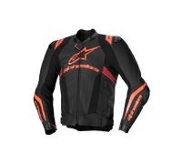 Veste en cuir d'allumage Alpinestars Motocycle Missile V3 noir rouge grippe