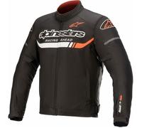 Alpinestars T-SP S Ignition Veste textile de moto imperméable à l’eau, Noir/Blanc/Rouge, Taille 3XL