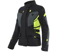 Blouson moto Dainese Carve Master 3 Lady Gore-Tex noir/ébène/jaune flo