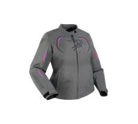 Blouson Moto Femme Bering Dundy QS Gris/Fuchsia4XL Gris,Fuchsia