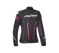Ixon Striker Veste textile imperméable à l’eau pour dames de moto, noir-rose, taille XS pour femmes