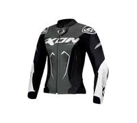 Ixon Vortex 3 Veste en cuir de moto pour dames, noir-blanc, taille M pour femmes