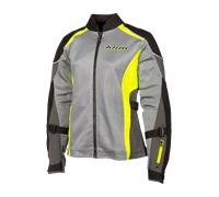 Klim Avalon, veste textile femme S Gris Clair/Gris/Noir/Jaune Néon Gris Clair/Gris/Noir/Jaune Néon