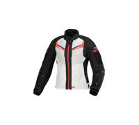 Blouson Moto Femme Macna Tondo Gris Clair/Noir/RougeL Gris Clair,Noir,Rouge