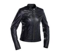 Richa Scarlett Veste en cuir de moto pour dames, noir, taille 44 pour femmes