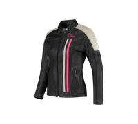 Blouson Moto Femme Rusty Stitches Alice Noir/Rose Fluo40 Noir,Rose Fluo