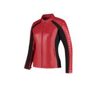 Blouson Moto Femme Rusty Stitches Donna Rouge/Noir44 Rouge,Noir