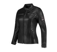 Rusty Stitches Joyce V2 Veste en cuir de moto pour dames, noir/pailletés, Taille 44