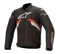 Alpinestars T-GP Plus V3 Veste textile de moto, noir-blanc-rouge, taille S pour homme
