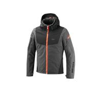Ixon Burning Veste textile de moto imperméable, noir-gris-rouge, taille 2XL pour homme