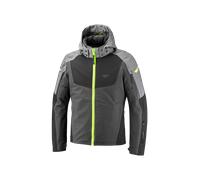 Ixon Burning Veste textile de moto imperméable, Gris/Noir/Jaune, Taille M