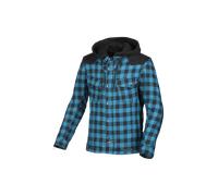 Macna Inland Plaid Veste textile de moto, bleu, taille XL pour homme