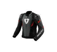 Revit Control Blouson en cuir de moto perforé, noir-rouge, taille 48 pour homme
