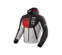 Revit Haste H2O Veste textile de moto imperméable, noir-rouge, taille 3XL pour homme