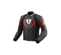 Revit Quantum 3 Blouson en cuir de moto perforé, noir-rouge, taille 48 pour homme